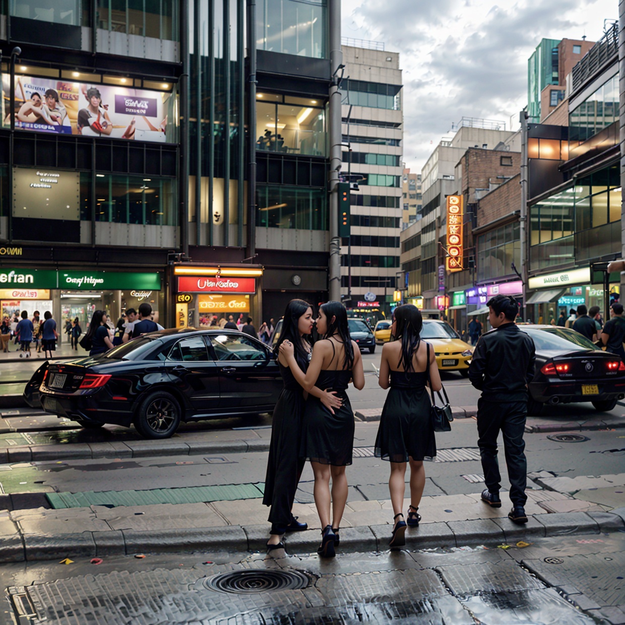 city,  people,  night on Tensor.Art