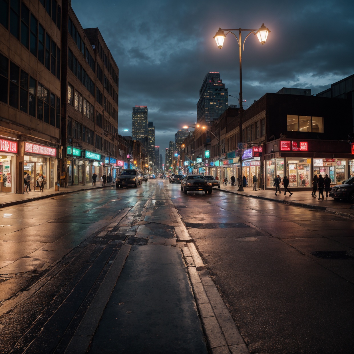 city,  people,  night on Tensor.Art