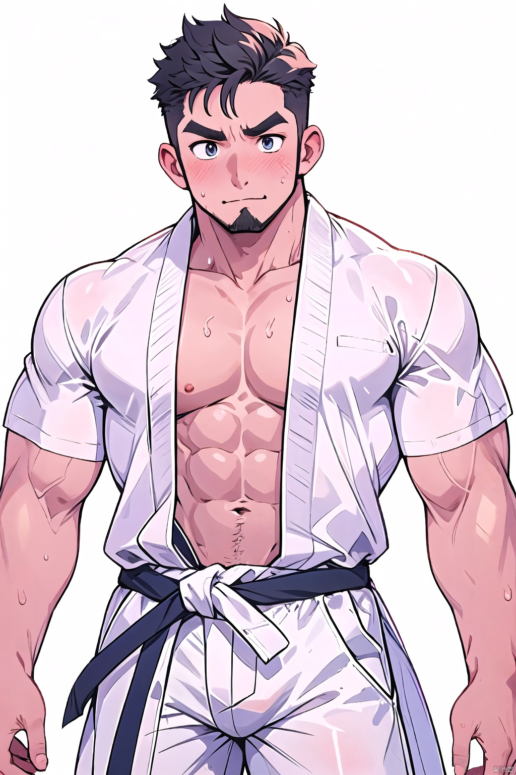 pectorals,  muscular male,  male focus on Tensor.Art