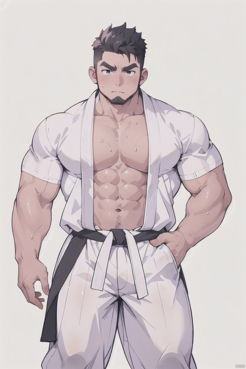 pectorals,  muscular male,  male focus on Tensor.Art