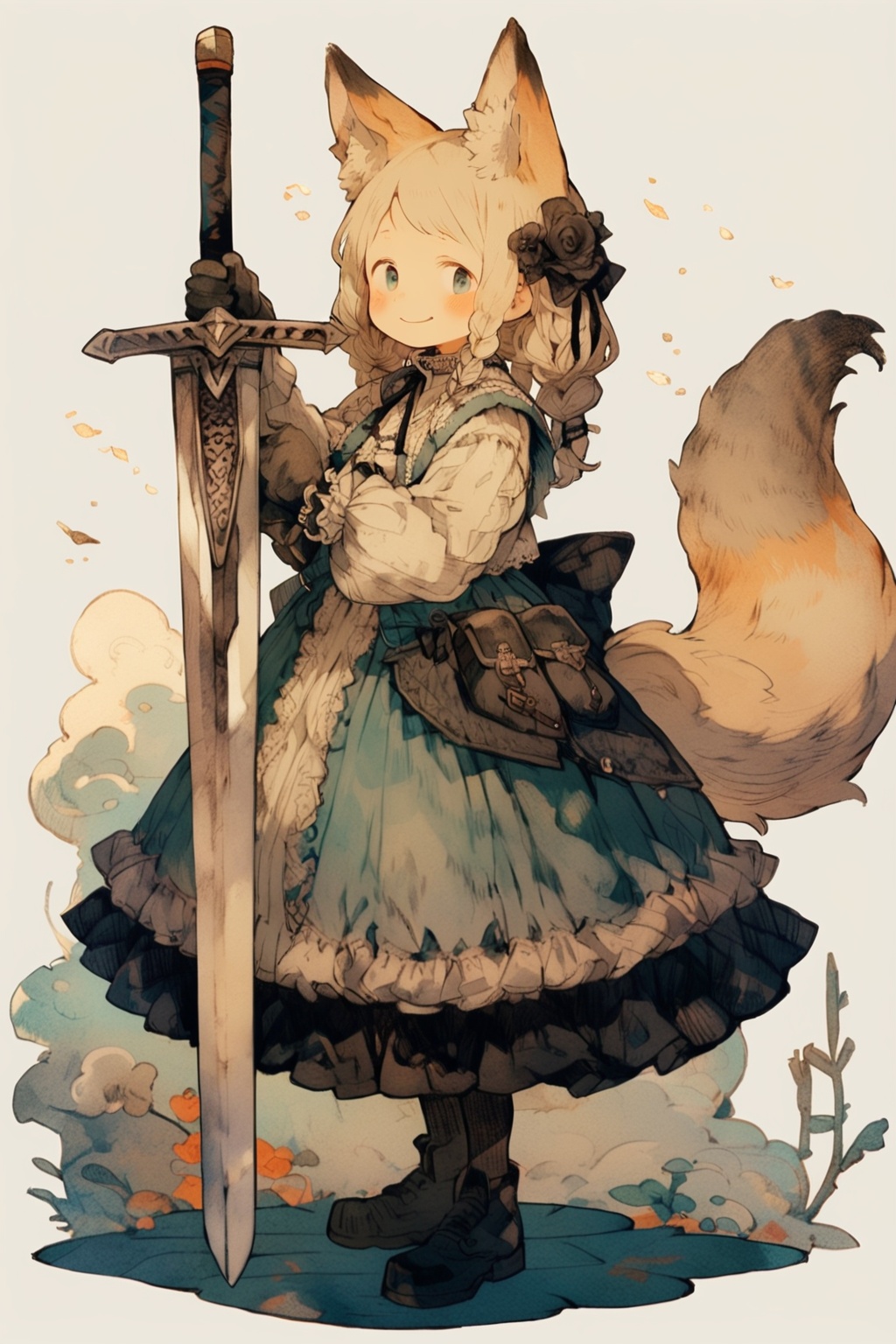 kawaii knight,  1girl,  weapon by SuiginToxic on Tensor.Art