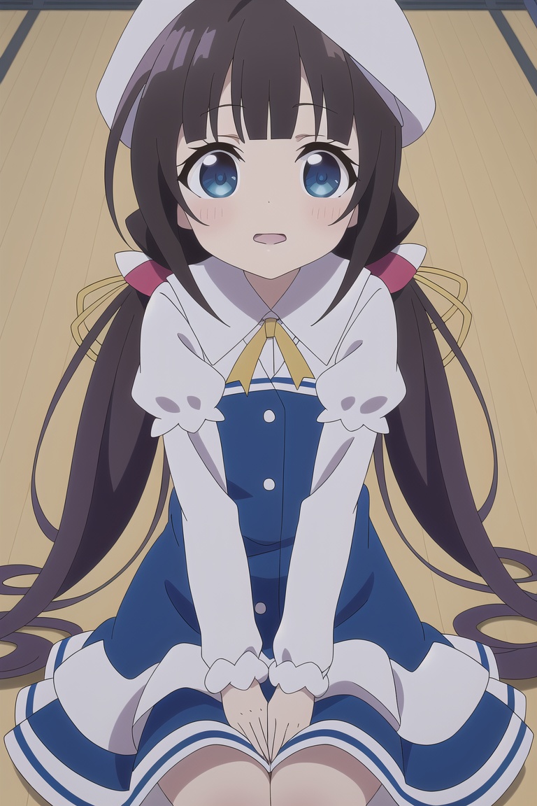 hinatsuru ai,  main dress style,  white berets on Tensor.Art