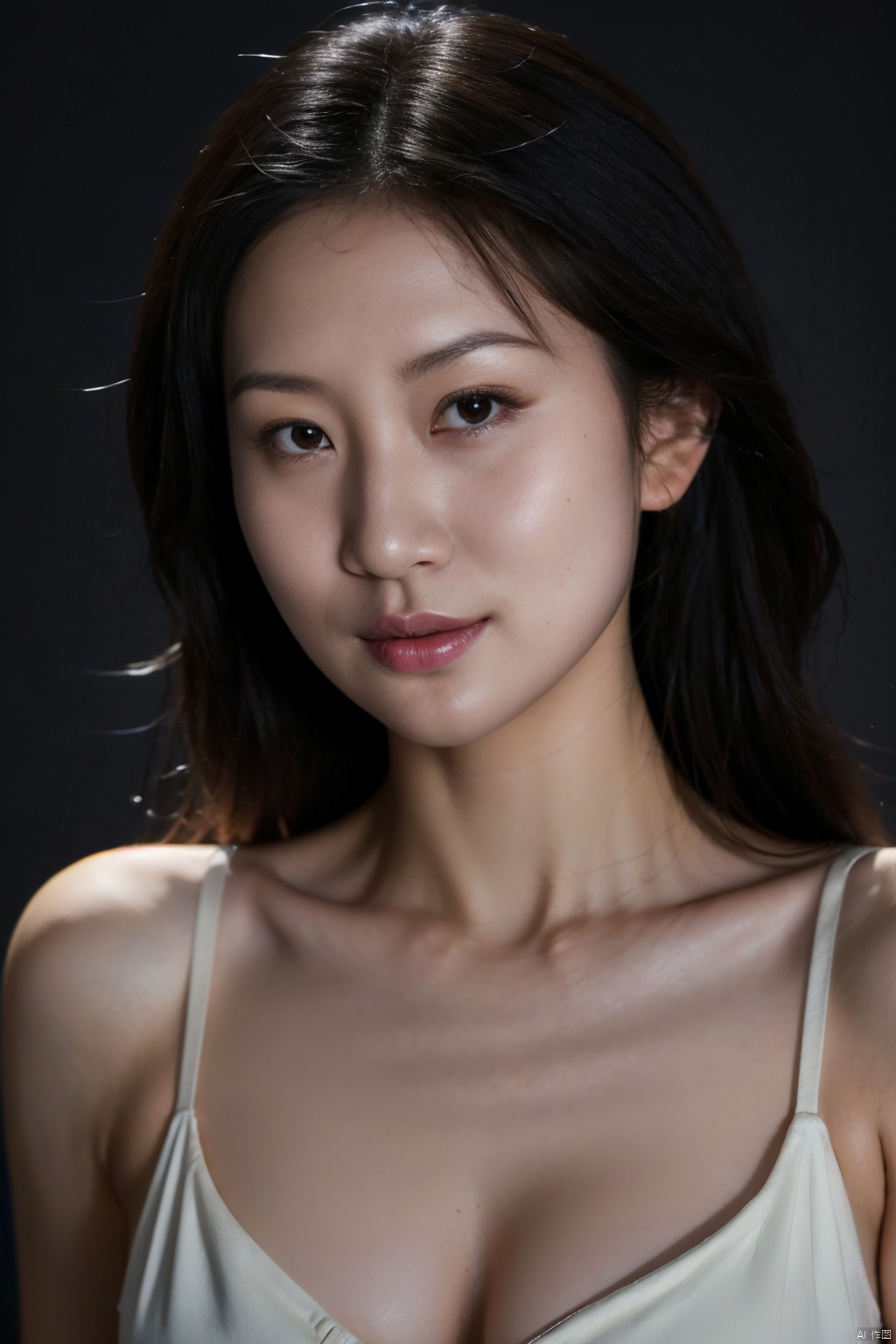  realistic,portrait,1girl,cleavage, ( chiaroscuro,Fujicolor, UHD, super detail ,raw,85mm,f/1.2,FujifilmXT4,)
, yangyang,萌萌