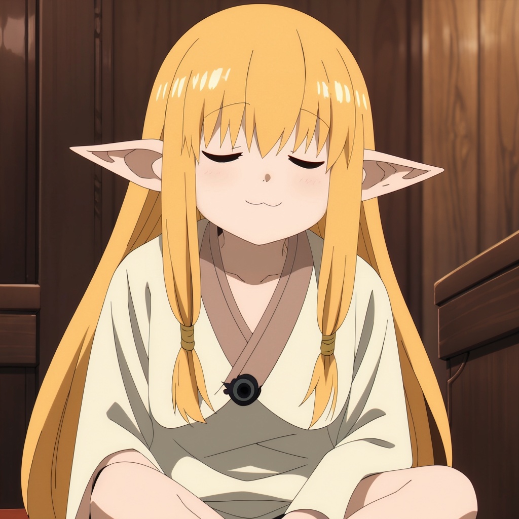 iyagao,  closed eyes,  =_= on Tensor.Art