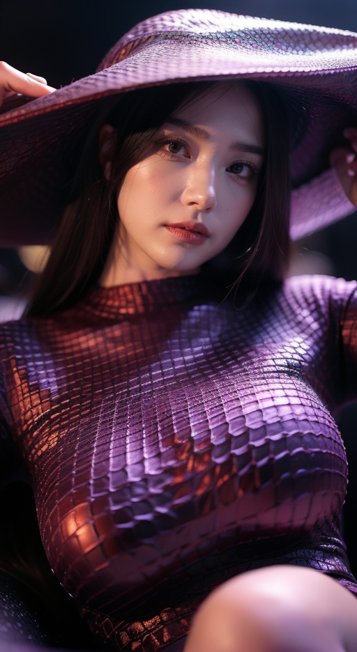 1 girl,Purple scale