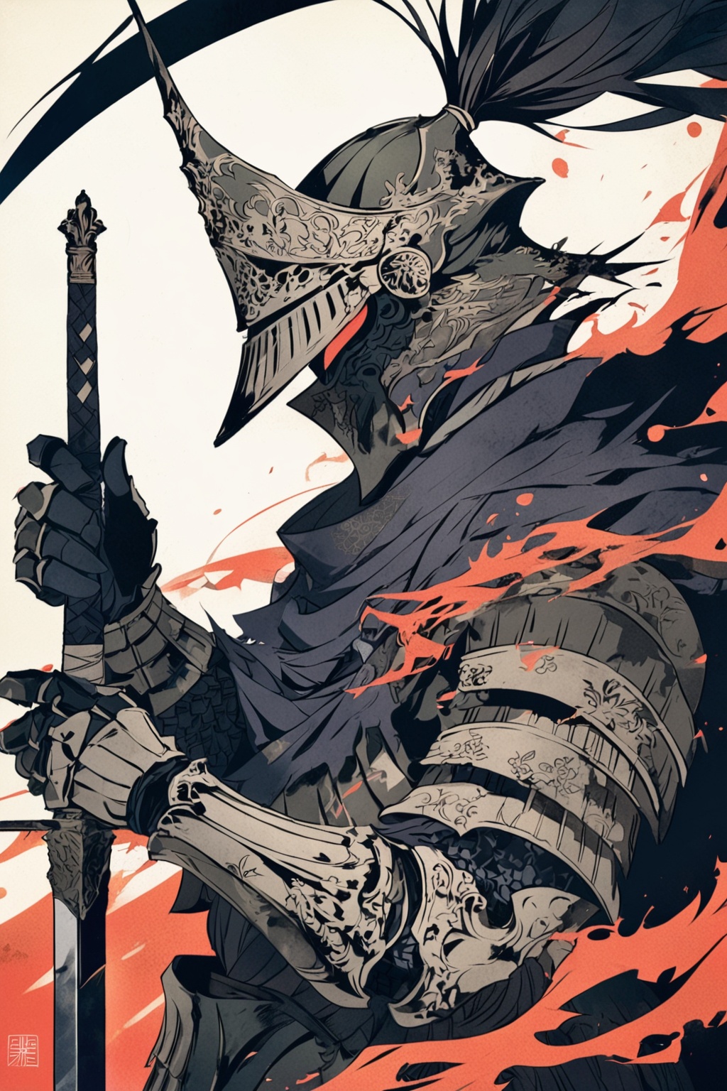 kabuki,  knight,  weapon by SuiginToxic on Tensor.Art