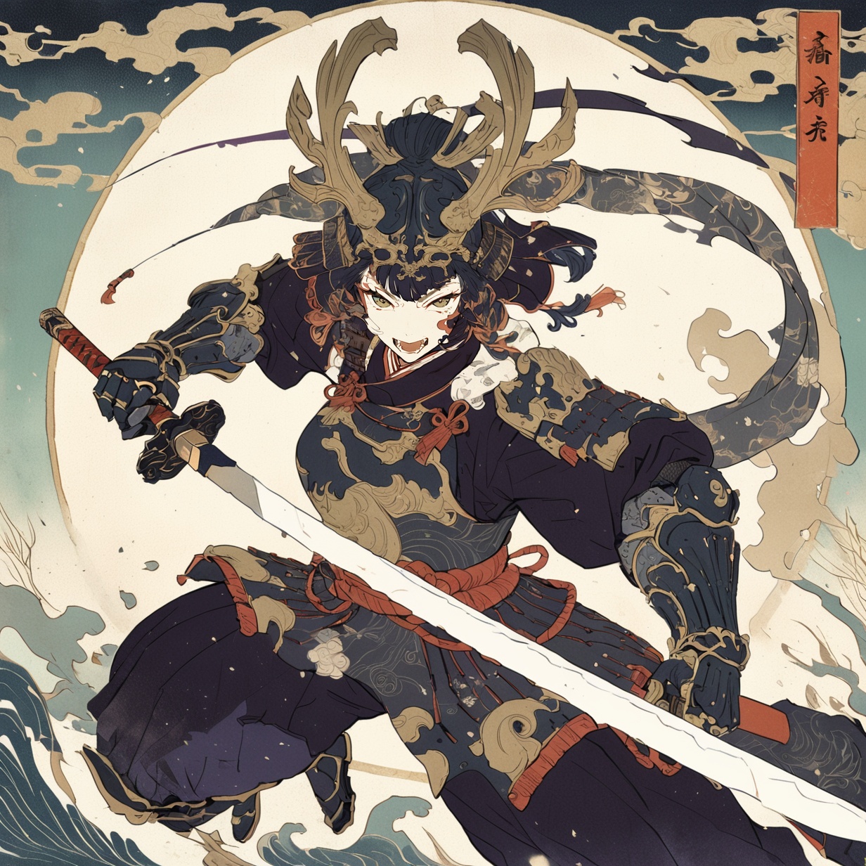 1girl,  battle stance,  armor by SuiginToxic on Tensor.Art