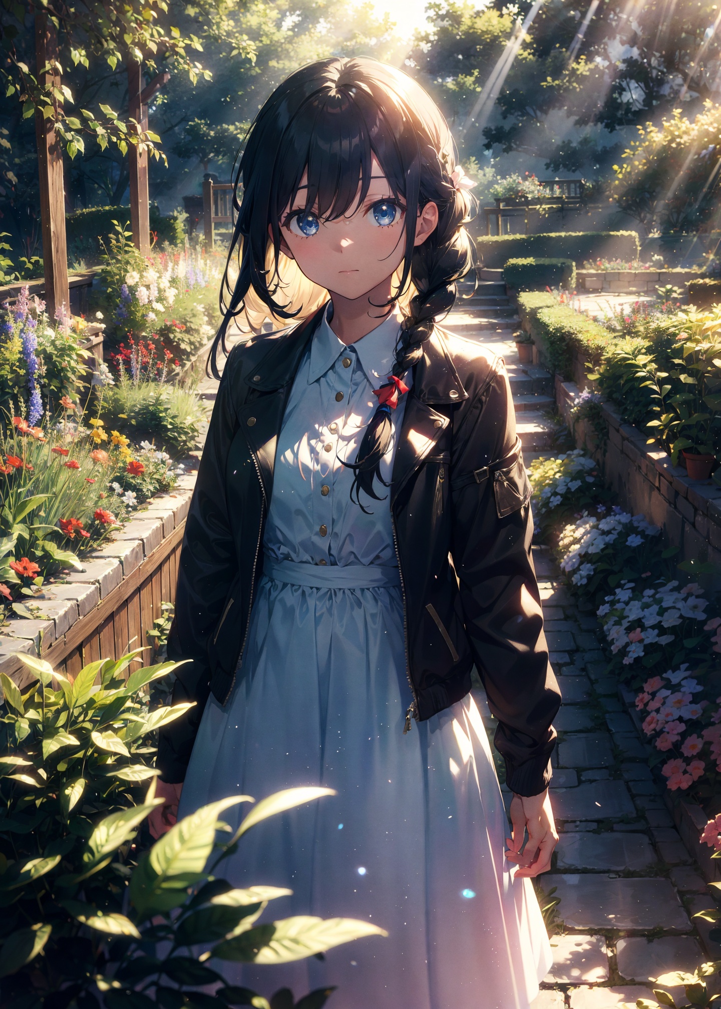 1girl,  braided hair,  long hair on Tensor.Art