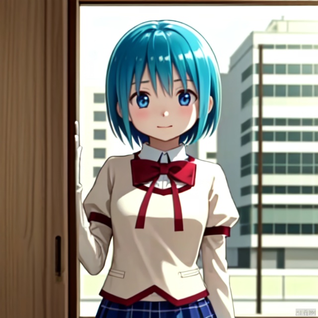  1girl, miki_sayaka, mitakihara_school_uniform, solo,<lora:660447313082219790:1.0>
