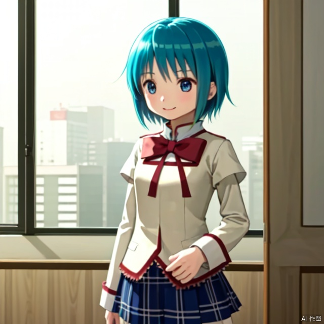  1girl, miki_sayaka, mitakihara_school_uniform, solo,<lora:660447313082219790:1.0>