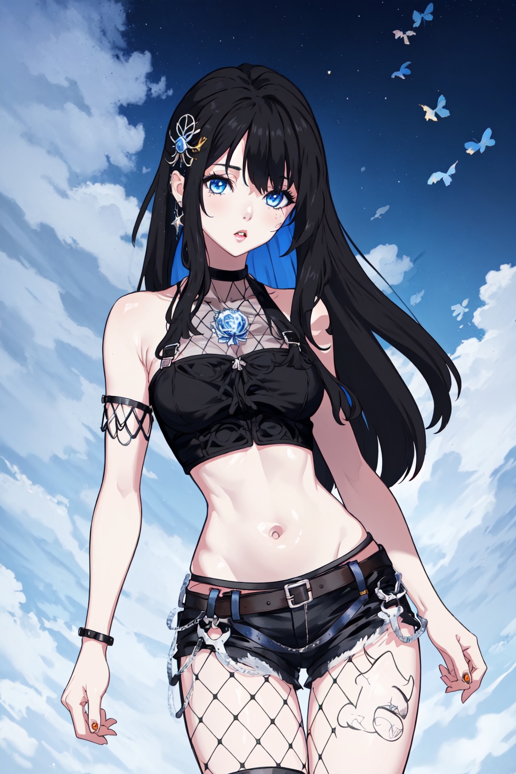 Ava00 ,  black hair ,  very long hair on Tensor.Art