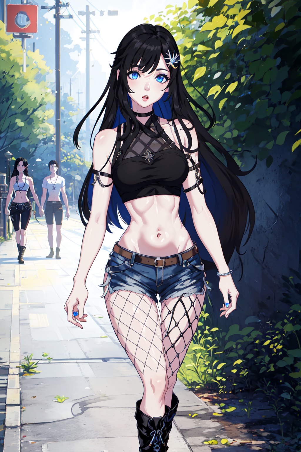 Ava00 ,  black hair ,  very long hair on Tensor.Art