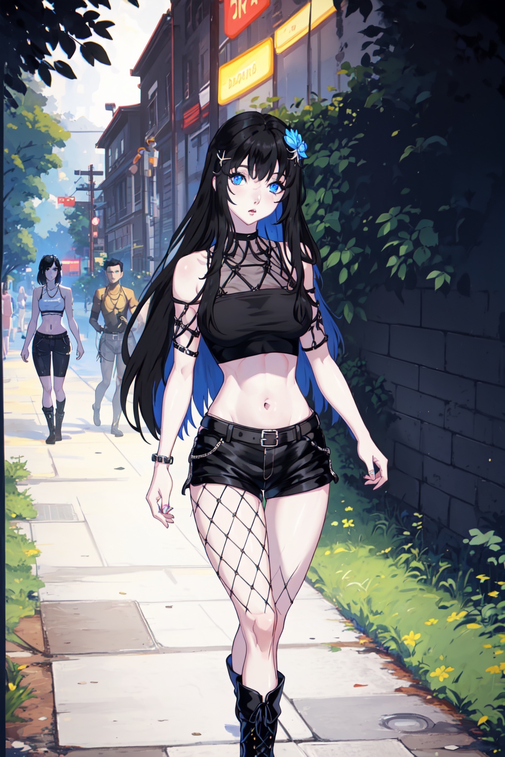Ava00 ,  black hair ,  very long hair on Tensor.Art