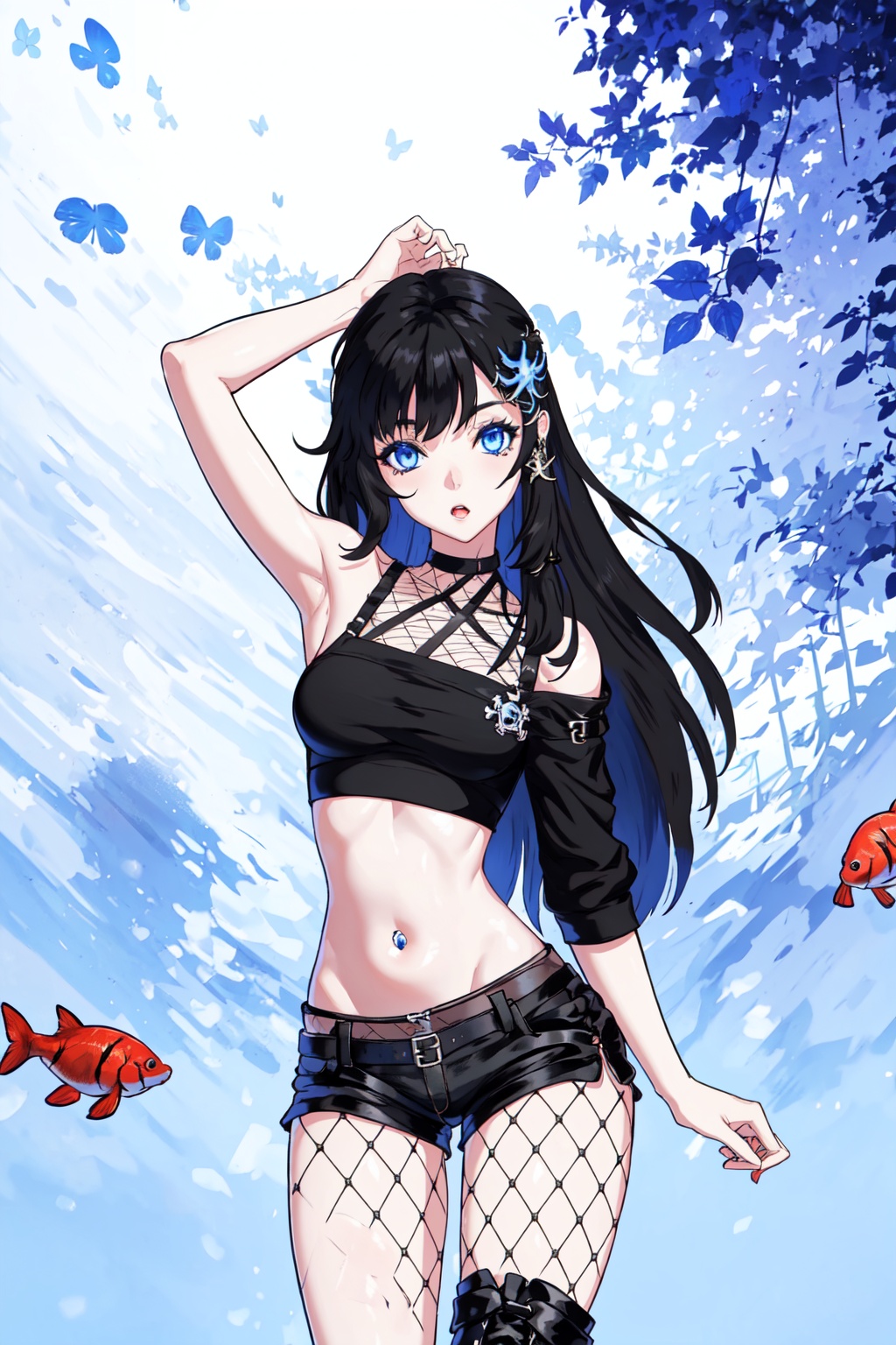 Ava00 ,  black hair ,  very long hair on Tensor.Art