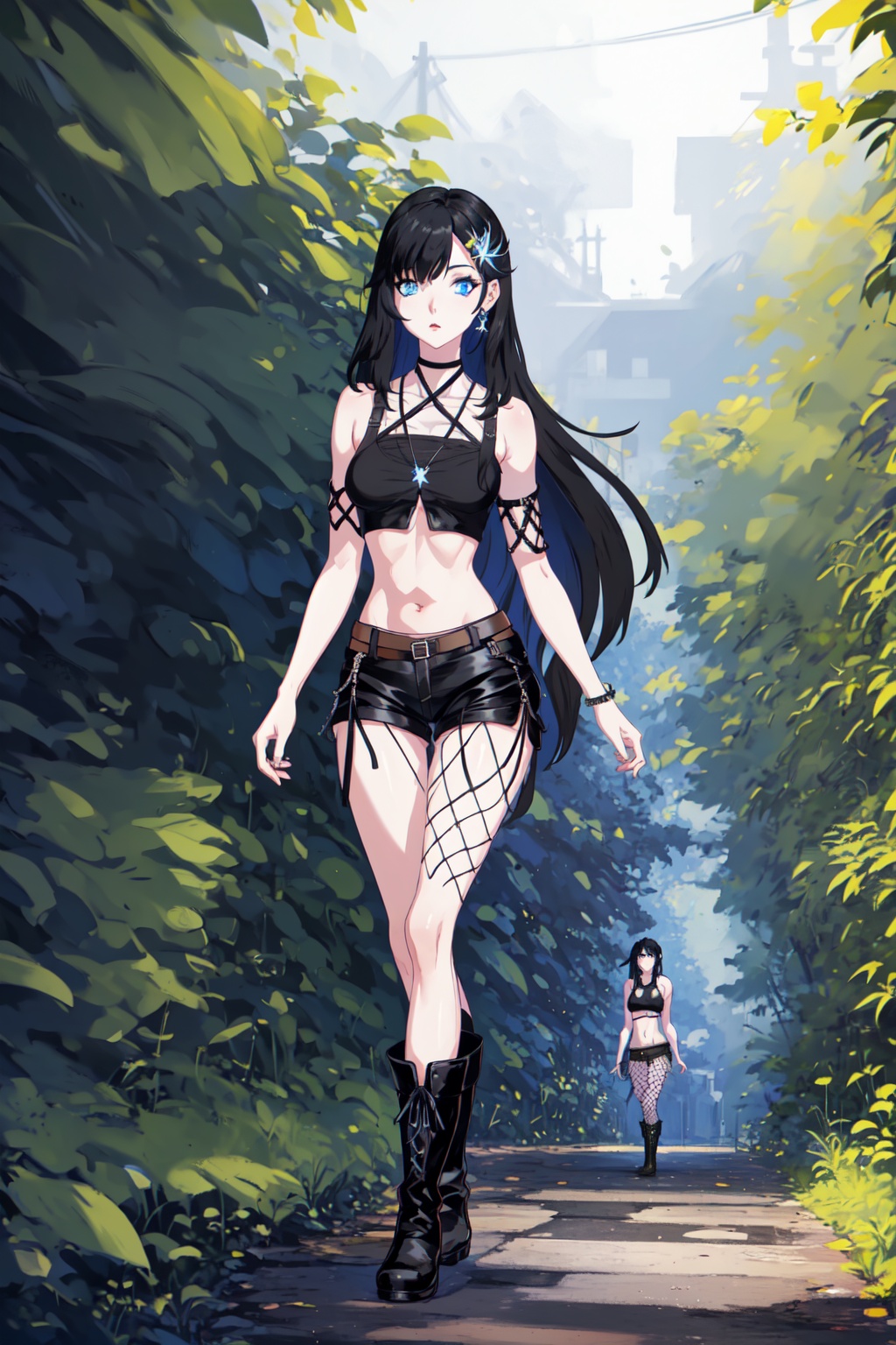 Ava00 ,  black hair ,  very long hair on Tensor.Art