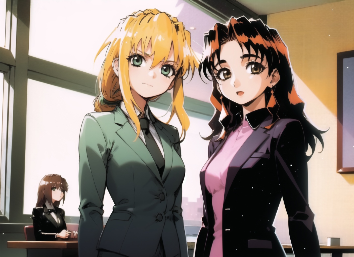 2girls,  office,  formal on Tensor.Art