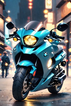 RAW phontograph of bmw bike, blue color,blue color bike, dark sky,cool, asthetic, spoilers,full bike in frame, full bike picture,highly detaited, 8k, 1000mp,ultra sharp, master peice, realistic,detailed grills, detailed headlights,4k grill, 4k headlights, neon city, great body kit,yhmotorbike<lora:EMS-272061-EMS:0.200000>