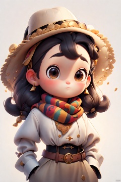 Illustrator,American_Cartoon,1black_woman,looking_at_viewer,big_head,cowboy_hat,white_shirt,corset,belt,triangle_scarf,Order,upper_body,pure_white_background,disney style,big head<lora:EMS-272061-EMS:0.200000>