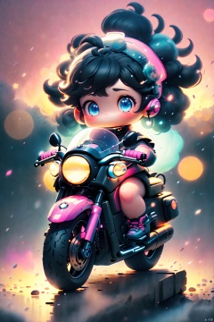 None,1girl,full body,riding BMW motorcycle, look at viewer, smoke flowing around, black hair, Light pollution,pink light,blue light,night, underground garage background, depth of view, bokeh<lora:EMS-272061-EMS:0.300000>