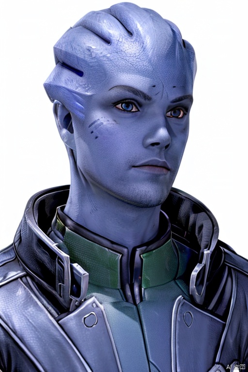  asari,1boy,green skin,