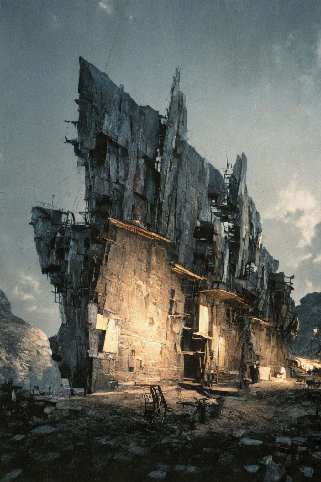 (Modern style architecture, Art galleries and public buildings on a rocky coast, half embedded in the cliff:1.3), (avant-garde, future, reality, science fiction, photorealistic), (modern architecture:1.2), (Large Files, Ultra Realistic, 8K, 16k, FHD, HD, VFX, Perfect, Photography, composition, Architecture Sales Photography, Architecture Competition, Ultra High Resolution, Cinematography, High Resolution Image:1.1), (dramatic lighting, direct sunlight, ray tracing, clear shadow:1.2), (real landscape:1.1), (blurred background:1.0), (urban background, more_details) ,horizontal,vertical,LW<lora:EMS-274228-EMS:0.400000>, <lora:EMS-330614-EMS:1.100000>
