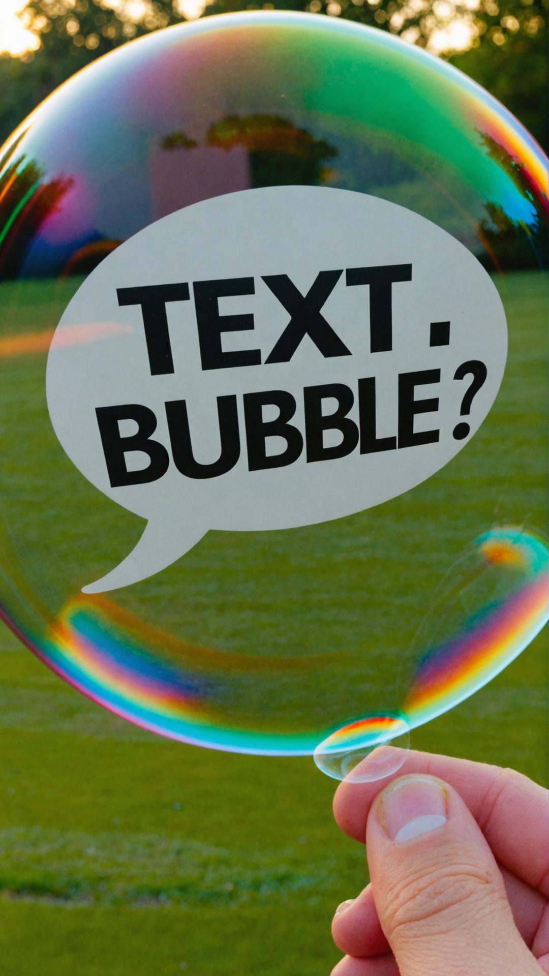 Photo of the best thing I have ever seen in my life with gas text bubble that says "text bubbble" on Tensor.Art