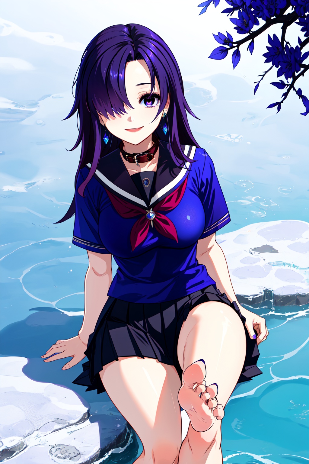 AonoNemo,  purple hair,  long hair on Tensor.Art