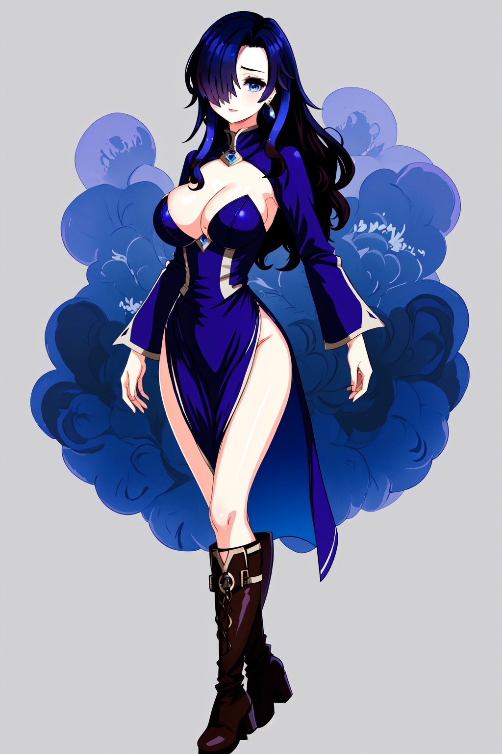 AonoNemo,  dark blue hair,  long hair on Tensor.Art