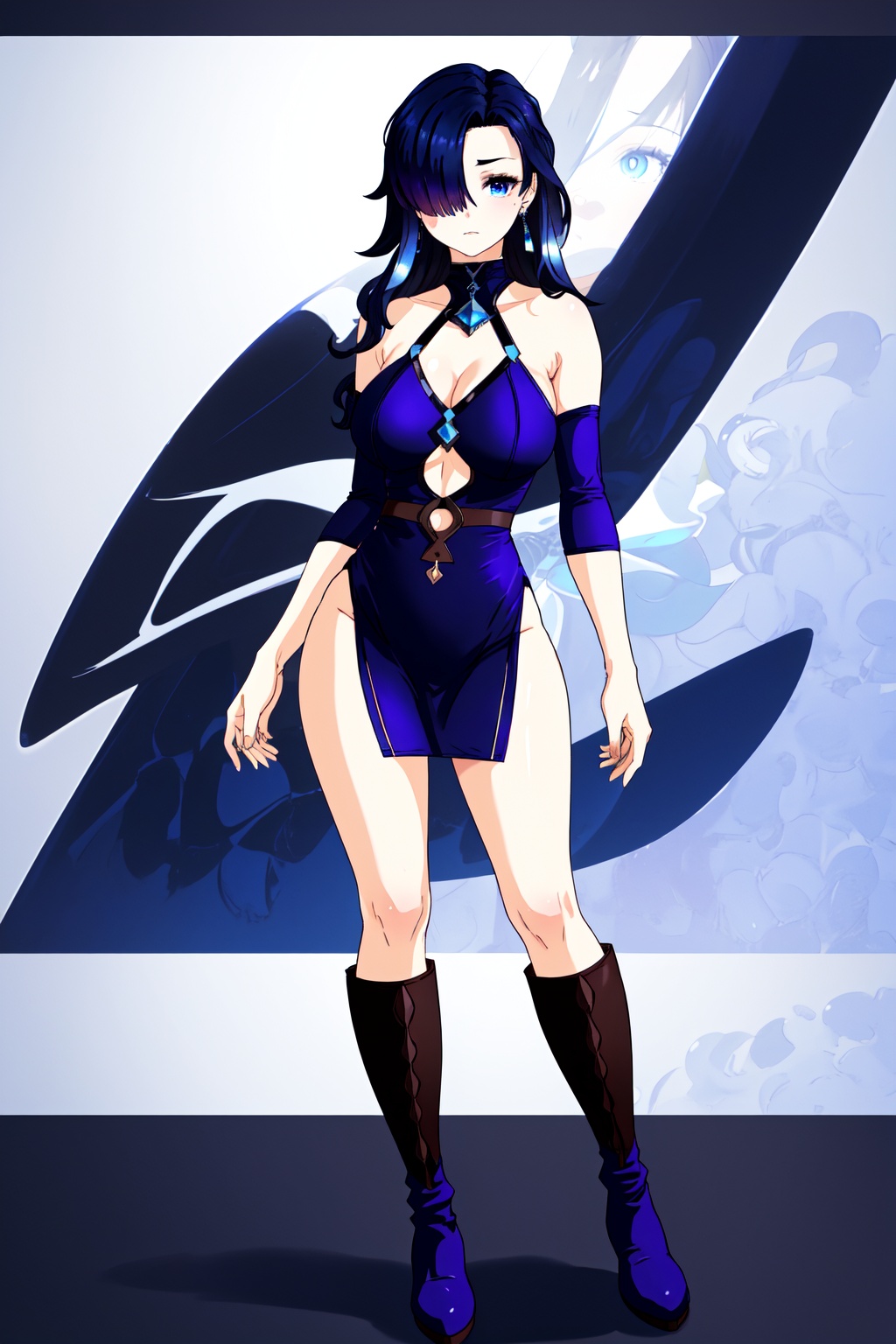 AonoNemo,  dark blue hair,  long hair on Tensor.Art