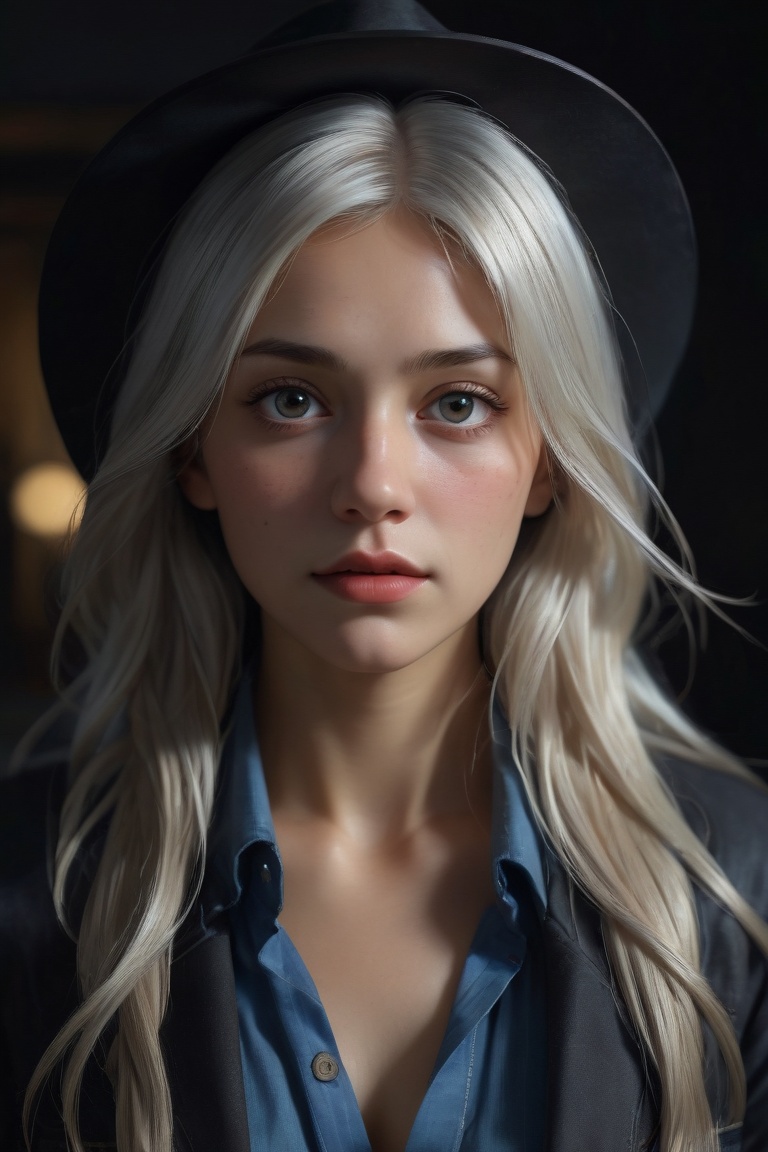 (front focus),(in the dark:1.4),
Hyperrealist portrait of female by david hockney and alphonse mucha,fantasy art, photo realistic, dynamic lighting, artstation, poster, volumetric lighting, very detailed faces, 4 k, award winning,, 1girl, in the dark, deep shadow, low key,cowboy shot,(official clothing:1.4) ,long hair,white hair,