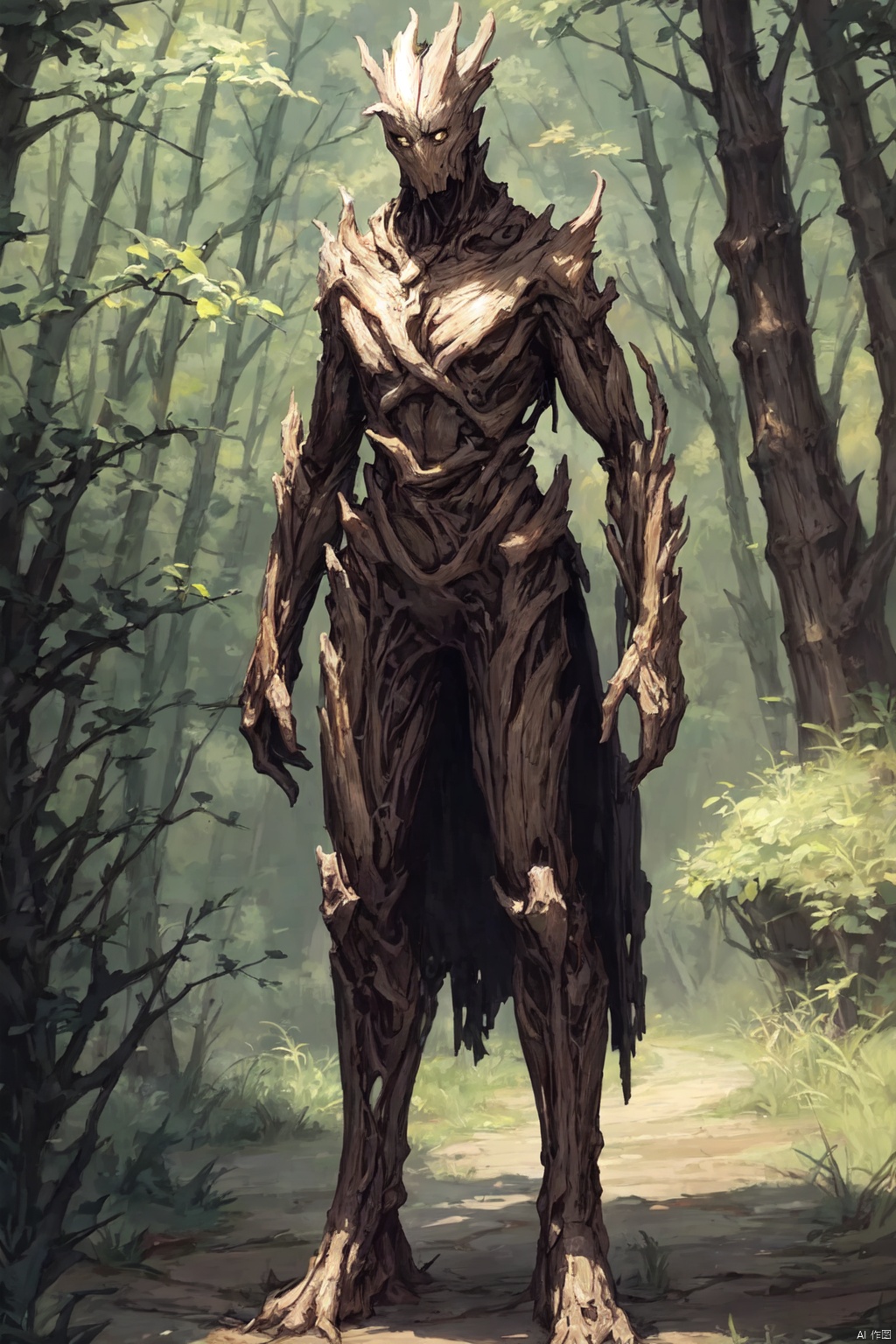 镜头质量：Bestquality,8k,(((masterpiece))),((bestquality)),
镜头位置：(full_body:1.2),solo,
人物：
环境背景：
图像风格：
提示词：, , treant