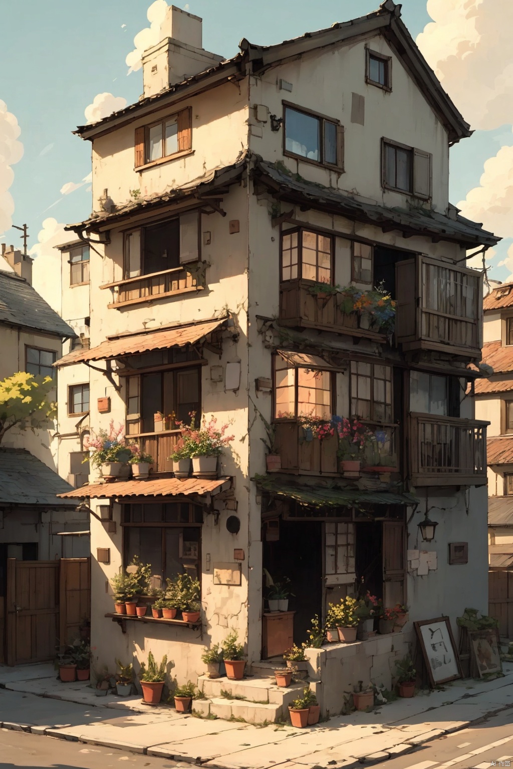 镜头质量：Bestquality,8k,(((masterpiece))),((bestquality)),
镜头位置：,solo,
人物：
环境背景：
图像风格：
提示词：, A building