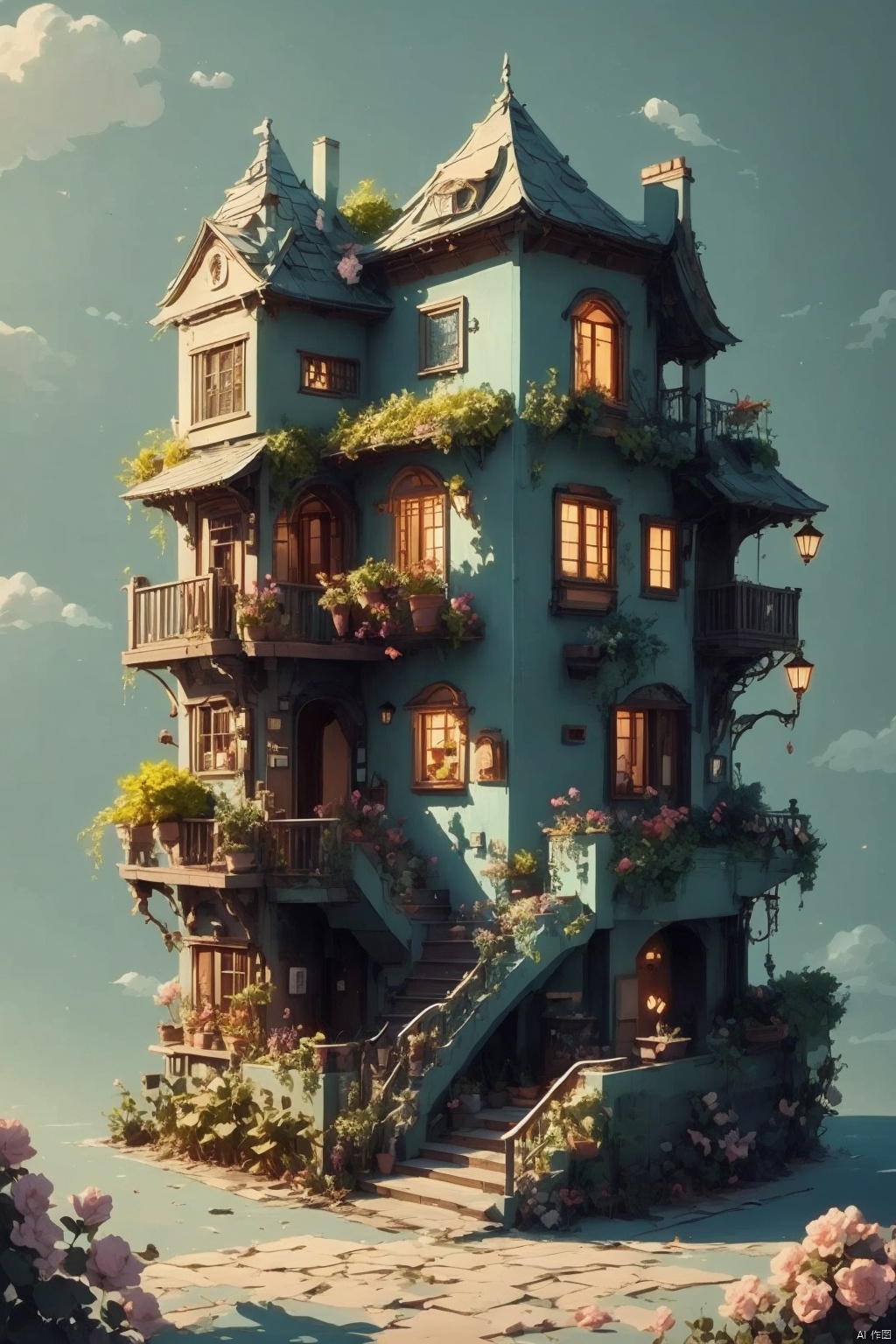 镜头质量：Bestquality,8k,(((masterpiece))),((bestquality)),
镜头位置：,solo,
人物：
环境背景：
图像风格：
提示词：, A building