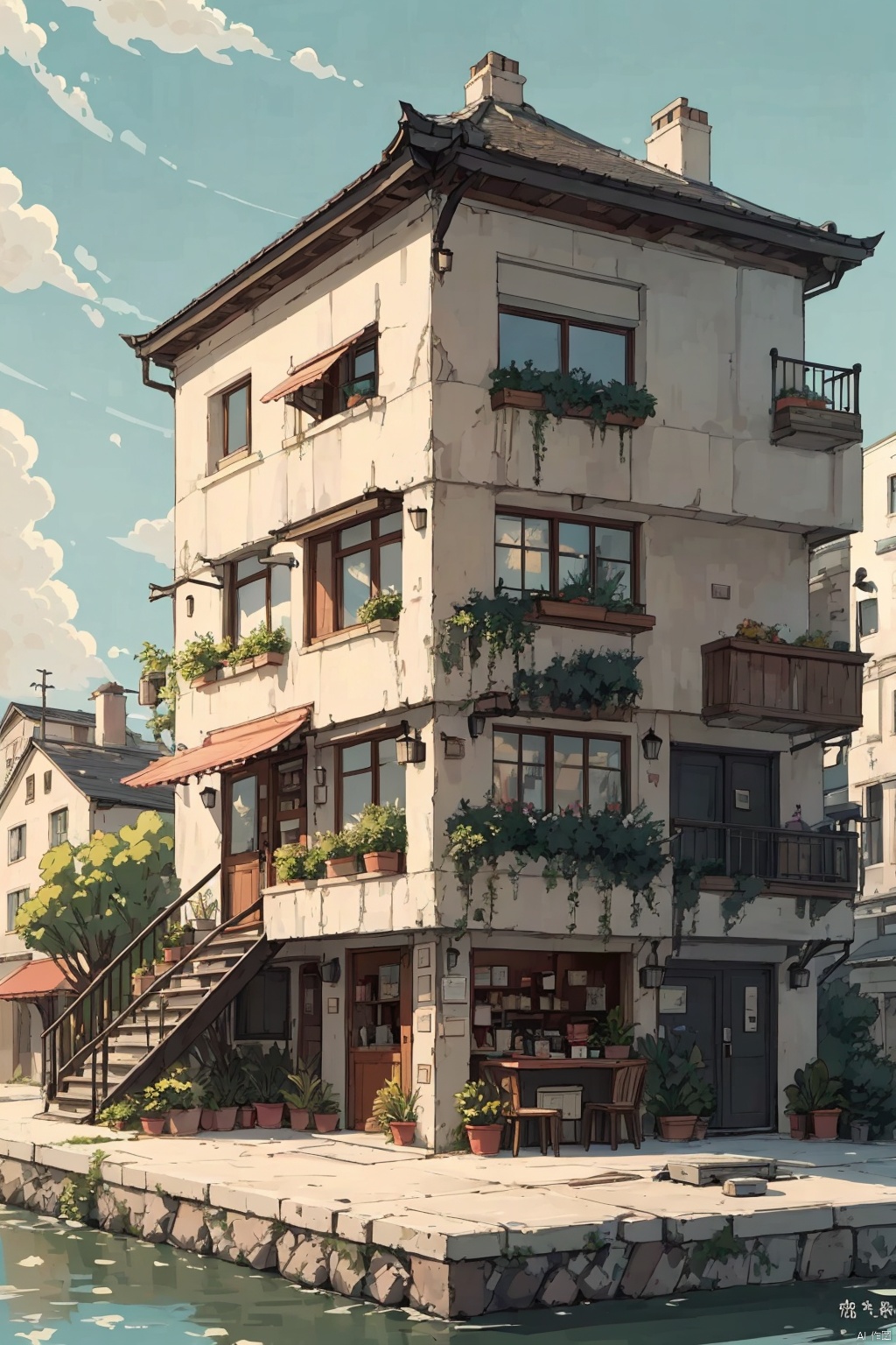 镜头质量：Bestquality,8k,(((masterpiece))),((bestquality)),
镜头位置：,solo,
人物：
环境背景：
图像风格：
提示词：, A building