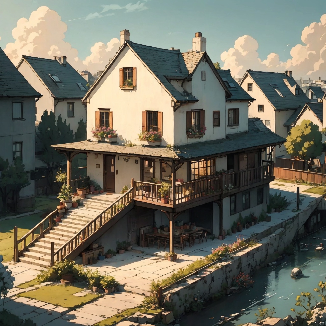 镜头质量：Bestquality,8k,(((masterpiece))),((bestquality)),
镜头位置：,solo,
人物：
环境背景：
图像风格：
提示词：, A building