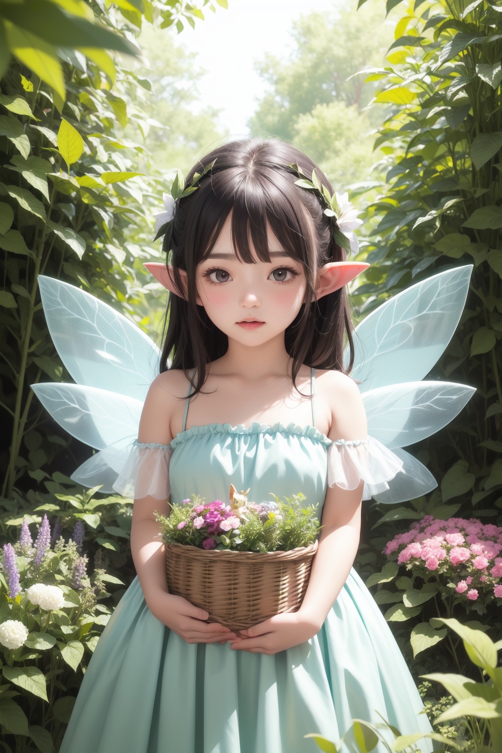 1girl,  fairy colecting herb,  fairy dress on Tensor.Art