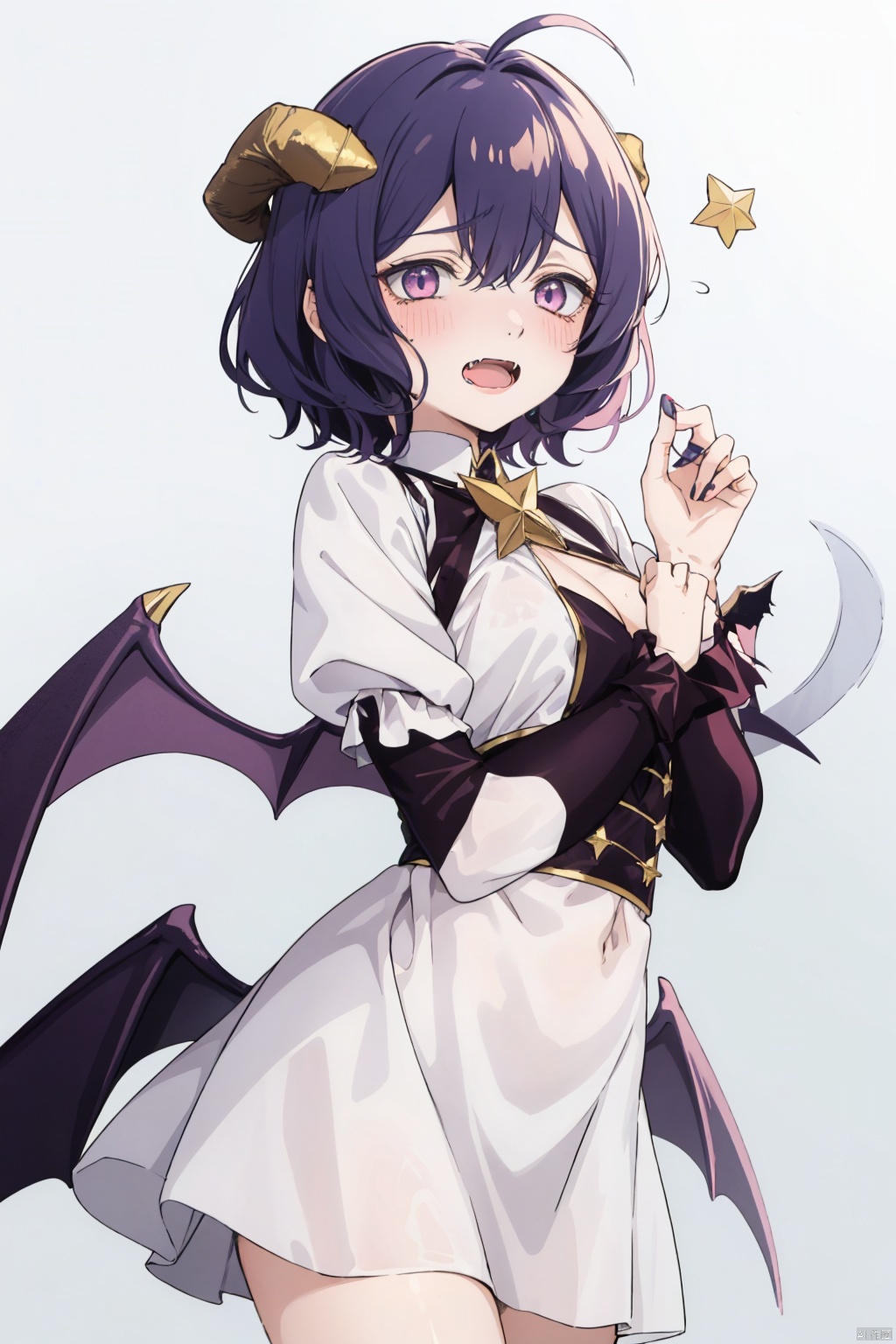 1girl,  horns,  open mouth on Tensor.Art
