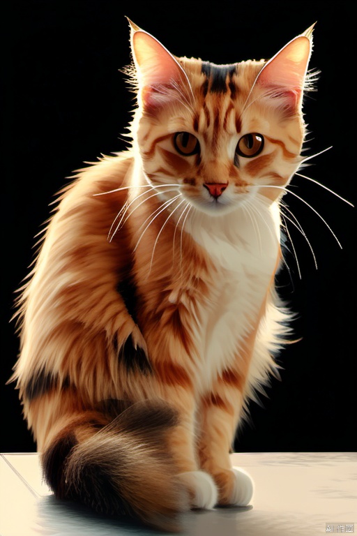 cat is looking backwards,
High Resolution,Sharp Focus,Detailed Textures,Clear Shading ,Precision in Light,Fine Brush Strokes,Depth of Field,Reflective Surface,Subtle Transitions, landscape
