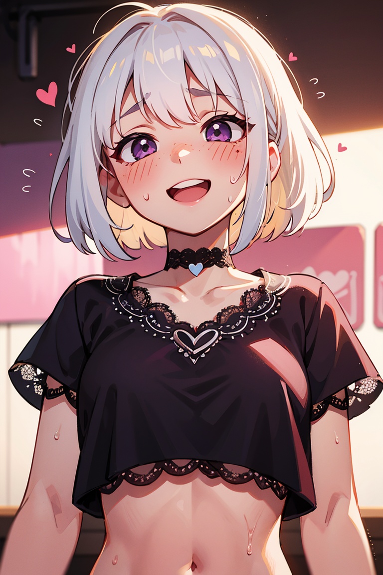 1girl,  white hair,  purple eyes on Tensor.Art