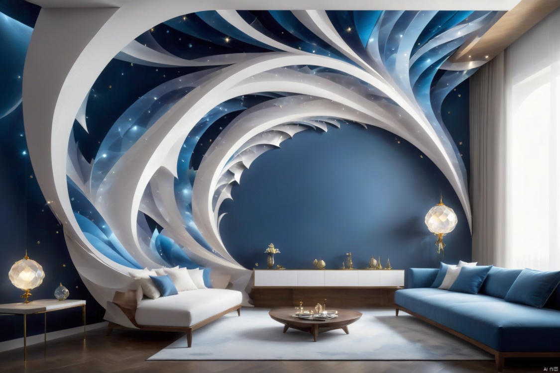  Mathematical design art, stunning visual feast, visual art architecture, master works,

Using the principles of fractal geometry, the house is designed to shine like a crystal. Every detail has been carefully calculated to present a unique artistic effect