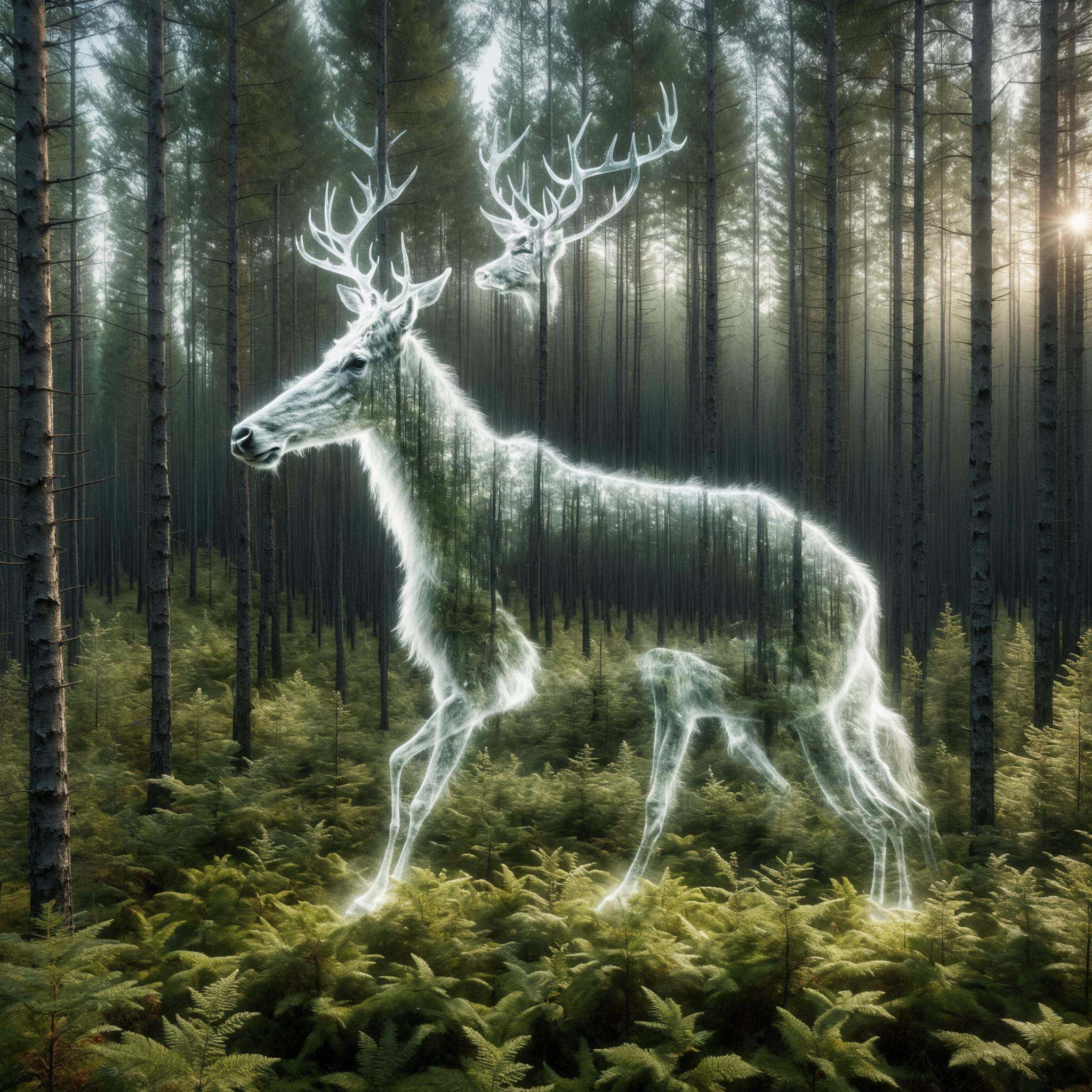 DonM3x71nc710nXL transparent fading,  noppera-bo,  boreal forest by DonMischo on Tensor.Art