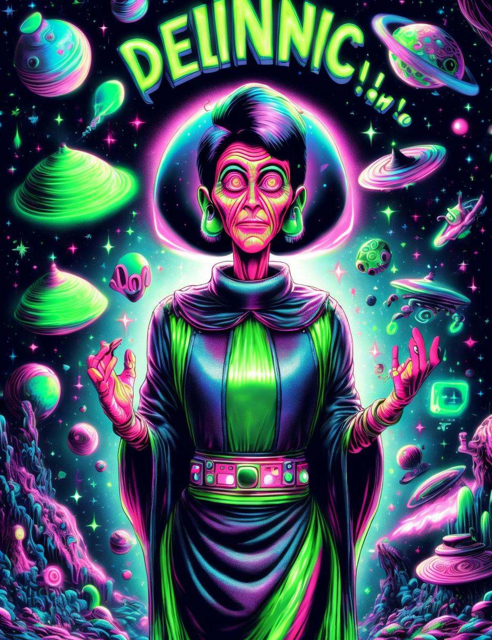 DonMD0n7P4n1c,  text "DON'T PANIC!",  female xenobiologist consultant on Tensor.Art