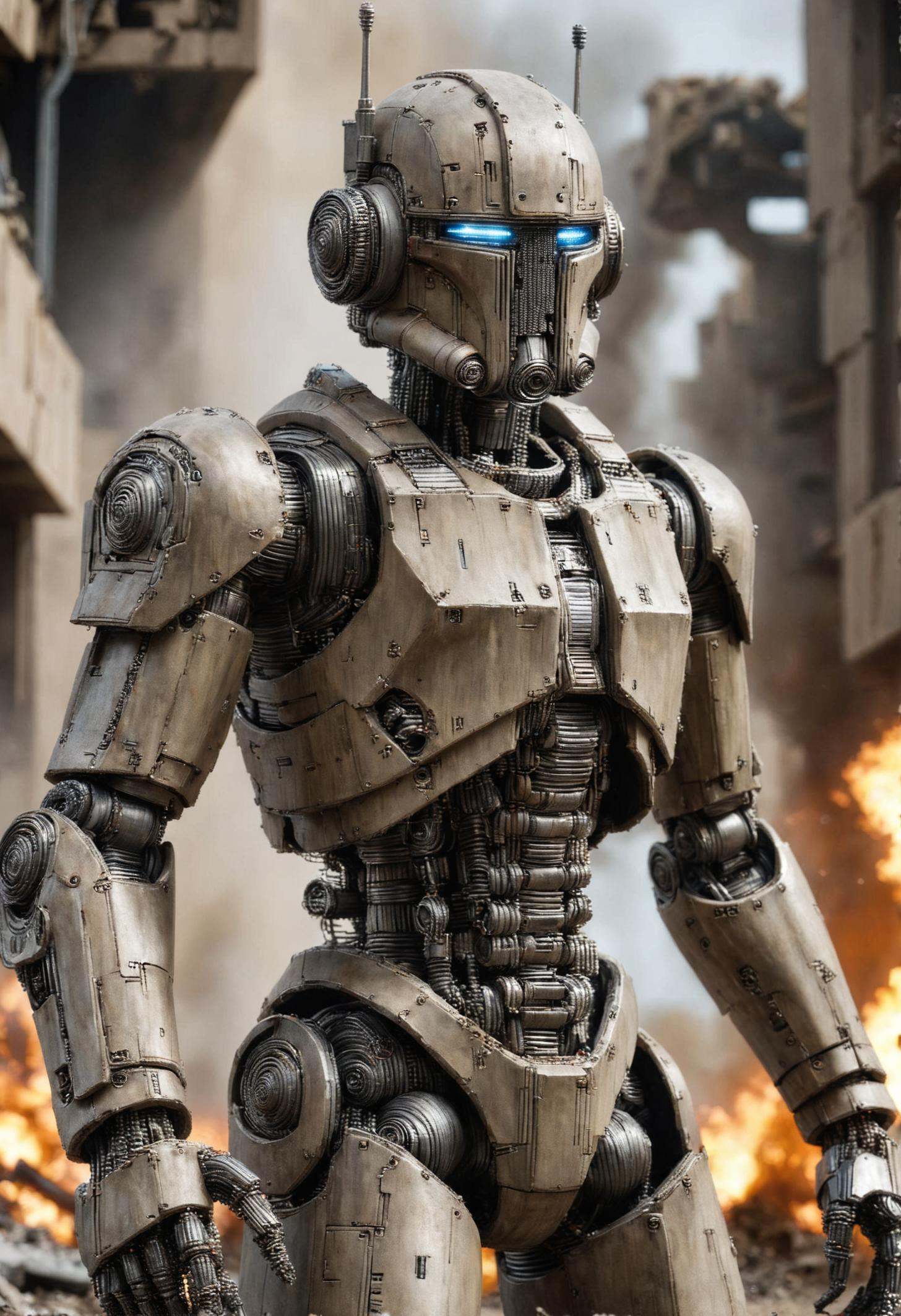DonM1r0nF1l1ng5XL,  ,  male t-series military strategic analysis and tactics droid on Tensor.Art