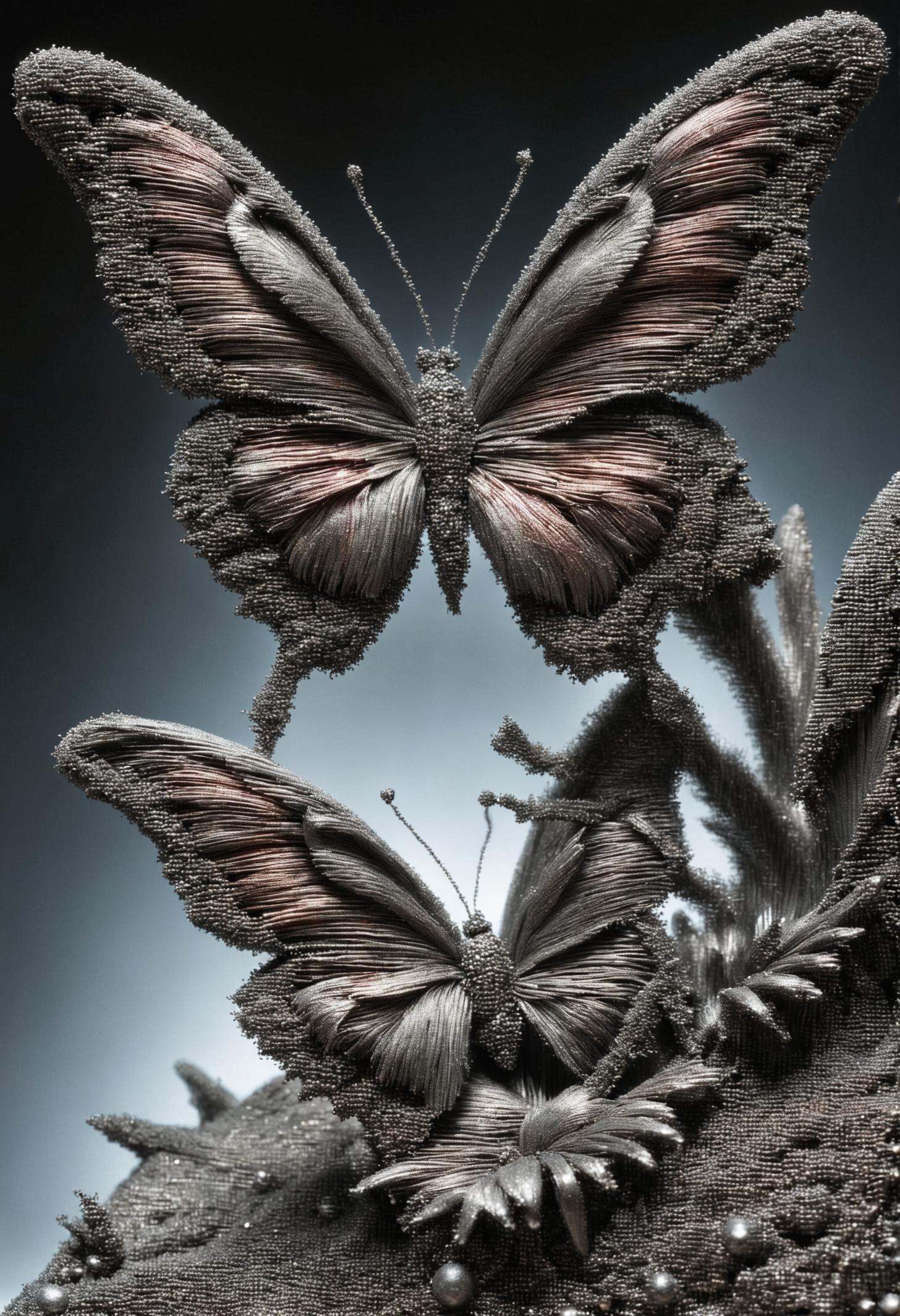 DonM1r0nF1l1ng5XL,  iron filings,  fusion of butterfly on Tensor.Art