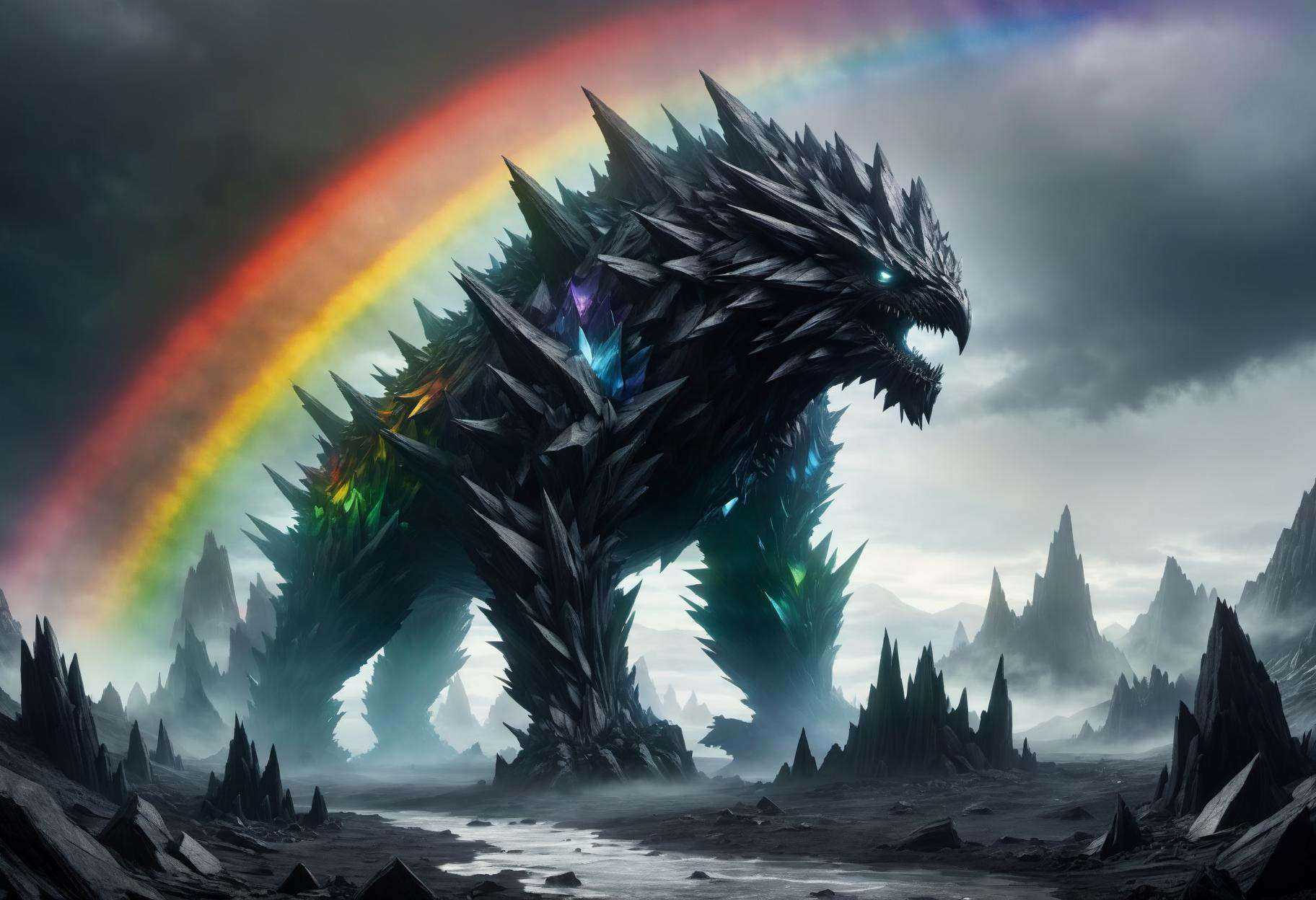 DonMB14ckR0ckXL,  black rock,  rainbow valley elemental control on Tensor.Art