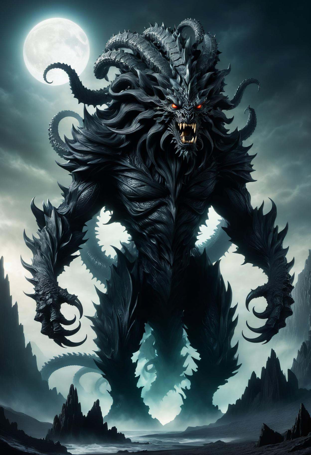 DonMB14ckR0ckXL,  black rock,  gorgon by DonMischo on Tensor.Art