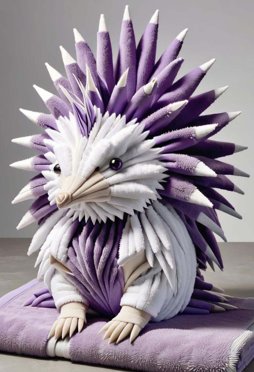 DonMT0w31XL towel,  fusion of porcupine,  dove by DonMischo on Tensor.Art