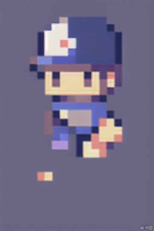 pixel style, 8-direction,topdown game view,1boy,baseball_hat,fullbody,pixel_art,