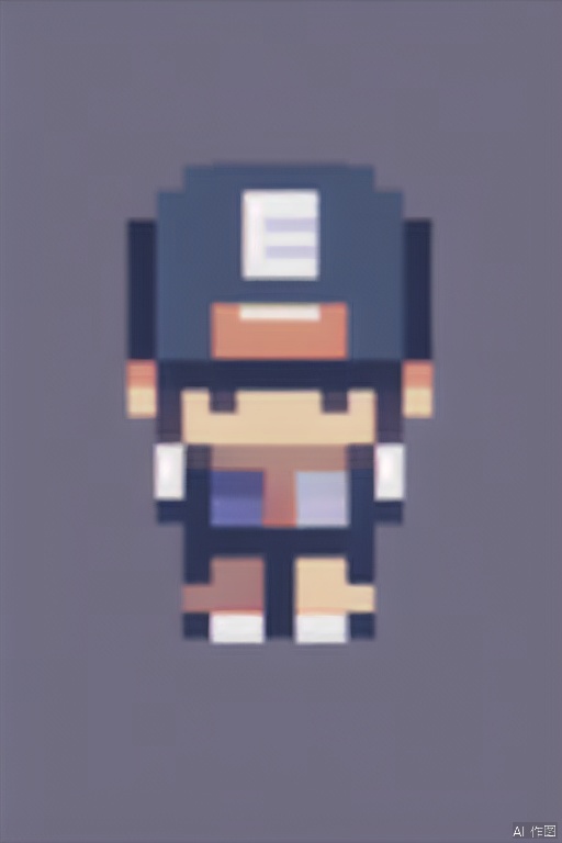 pixel style, 8-direction,topdown game view,1boy,baseball_hat,fullbody