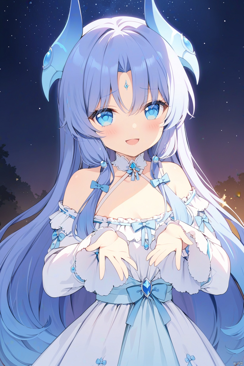 solo,  liuli,  blue hair by 夏以岚 on Tensor.Art